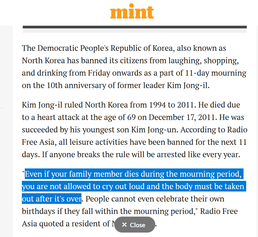 Bullshit quote from Radio Free Asia